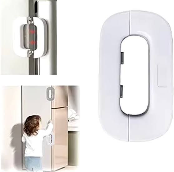 Fridge Door Locks Refrigerator Fridge Freezer Door Lock Toddler Double Safety Button Child Safety Refrigerator Lock