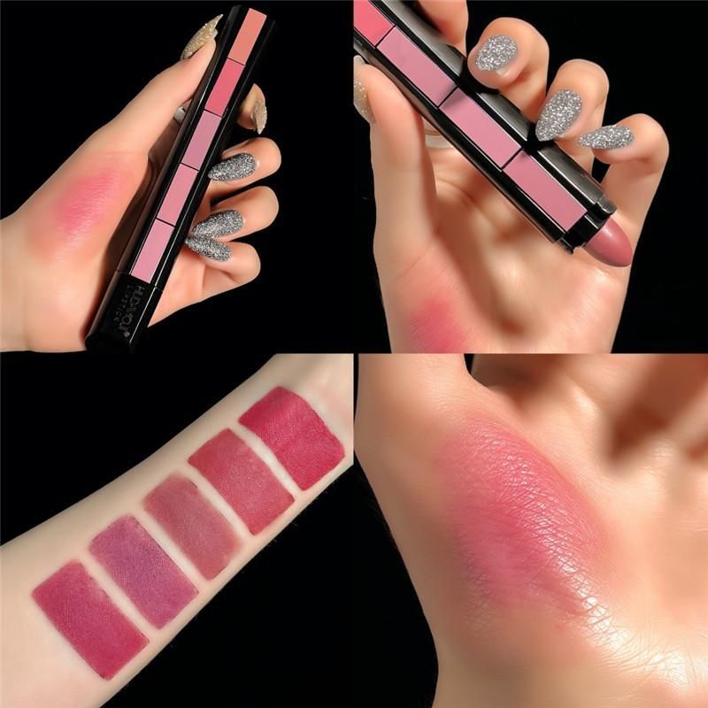 5 In 1 Matte Lipstick,Long Lasting Creamy matte Lipsticks